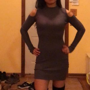 Super sexy cold shoulder ribbed dress size s